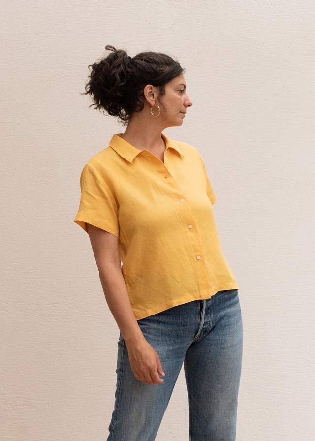 CHEMISE SUNNY EN LIN - JAUNE 4