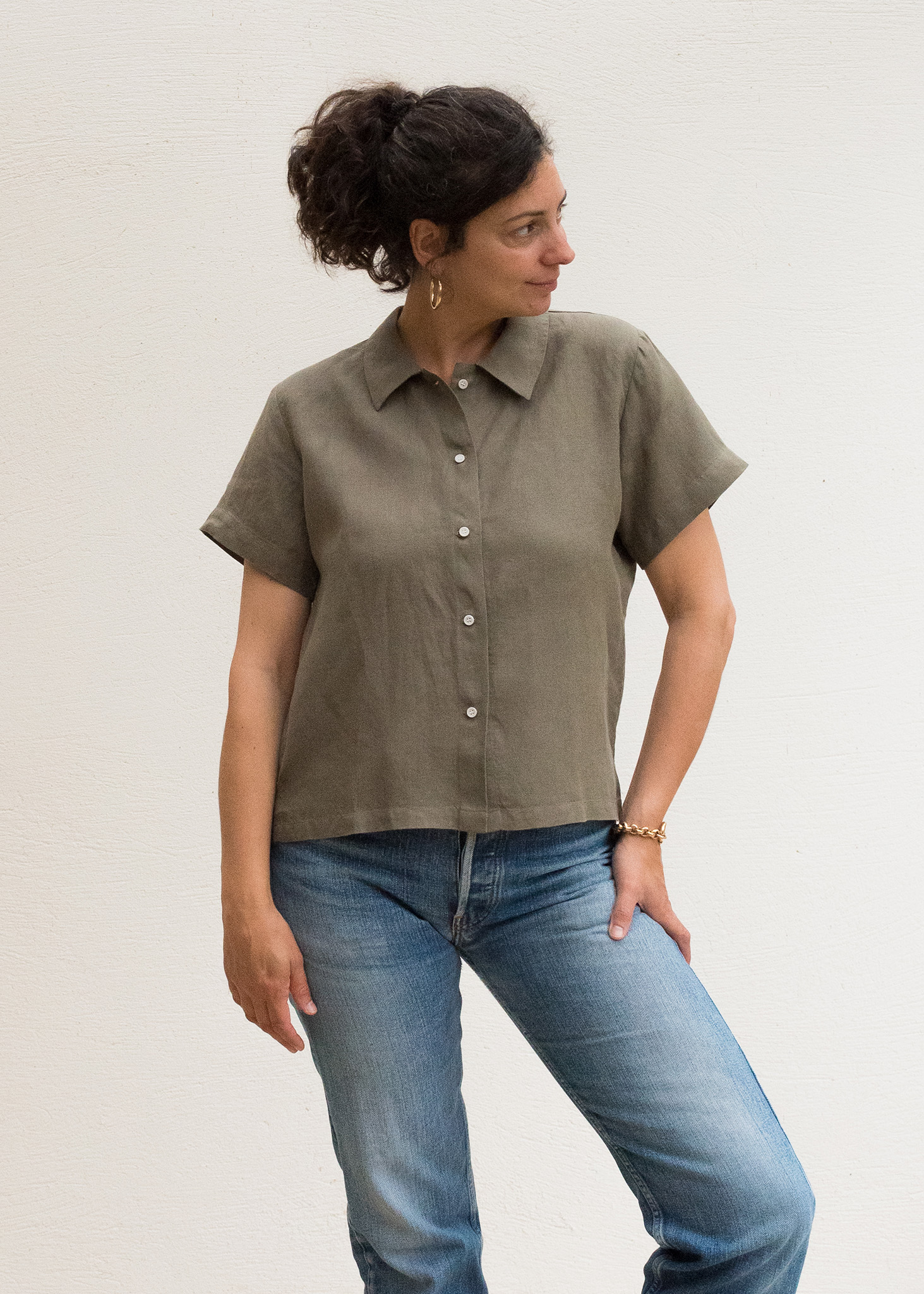 CHEMISE SUNNY EN LIN - KAKI 2