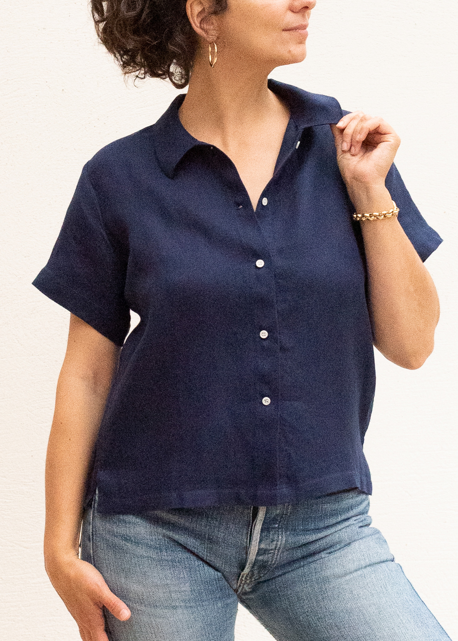 CHEMISE SUNNY EN LIN - TWILL BLEU 2