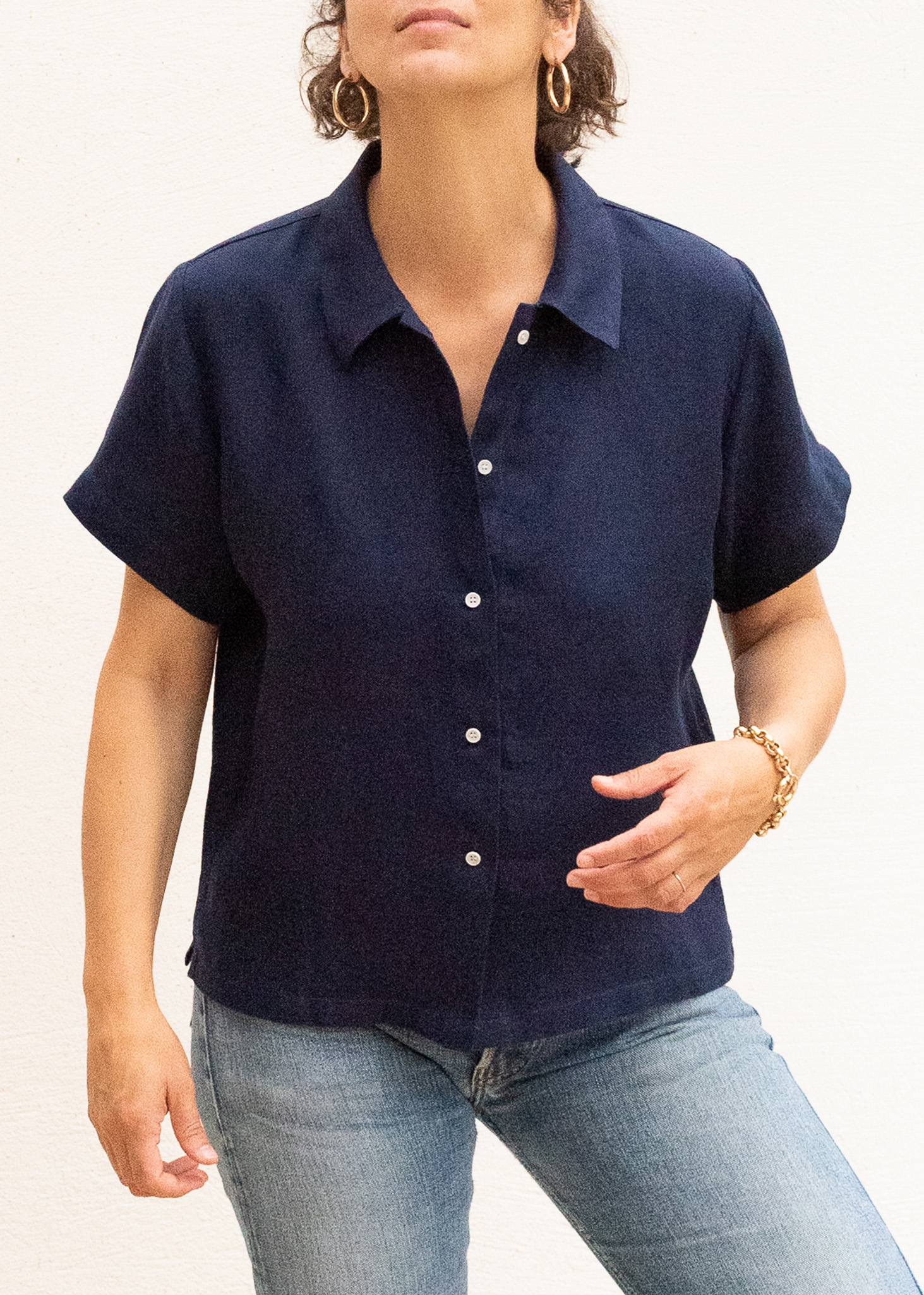 CHEMISE SUNNY EN LIN - TWILL BLEU 3