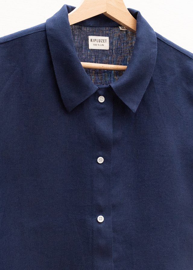 CHEMISE SUNNY EN LIN - TWILL BLEU 4