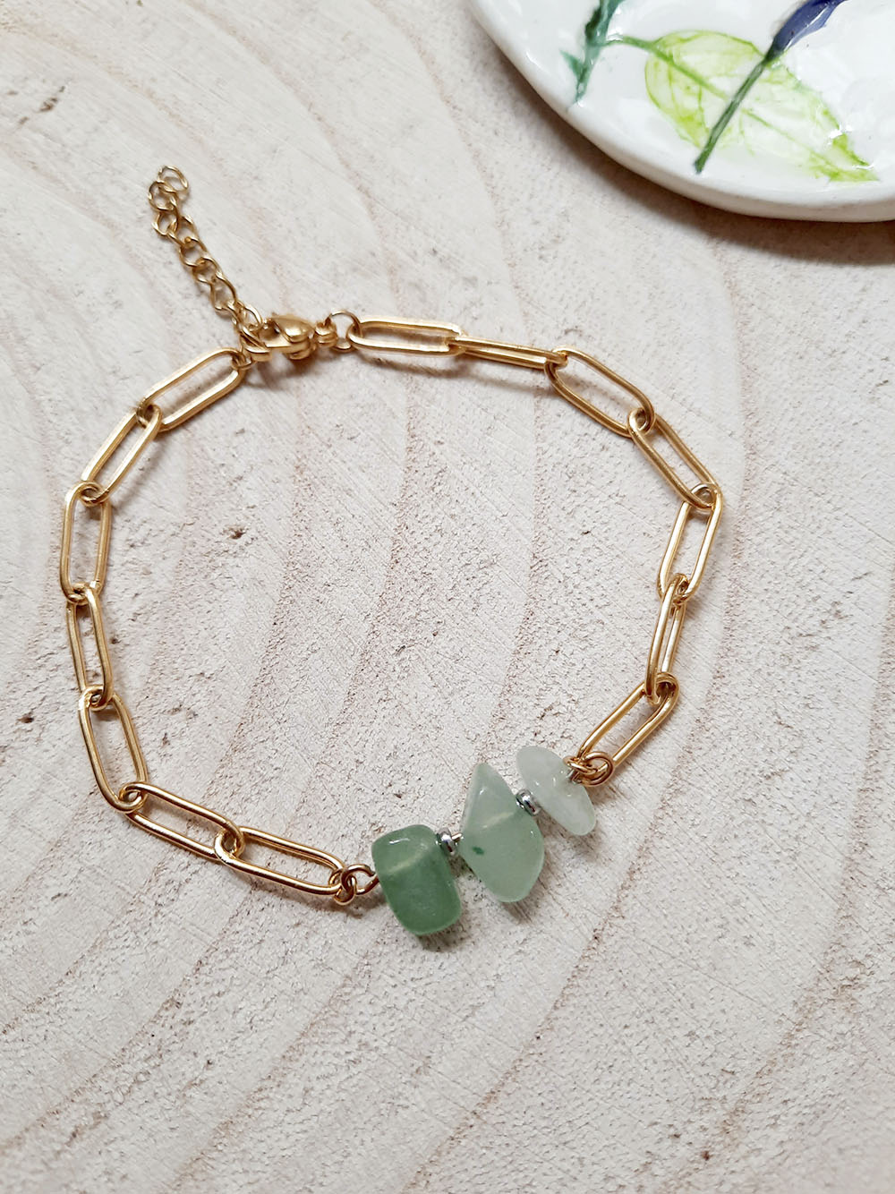 Bracelet BOHO pierres fines Aventurine 2