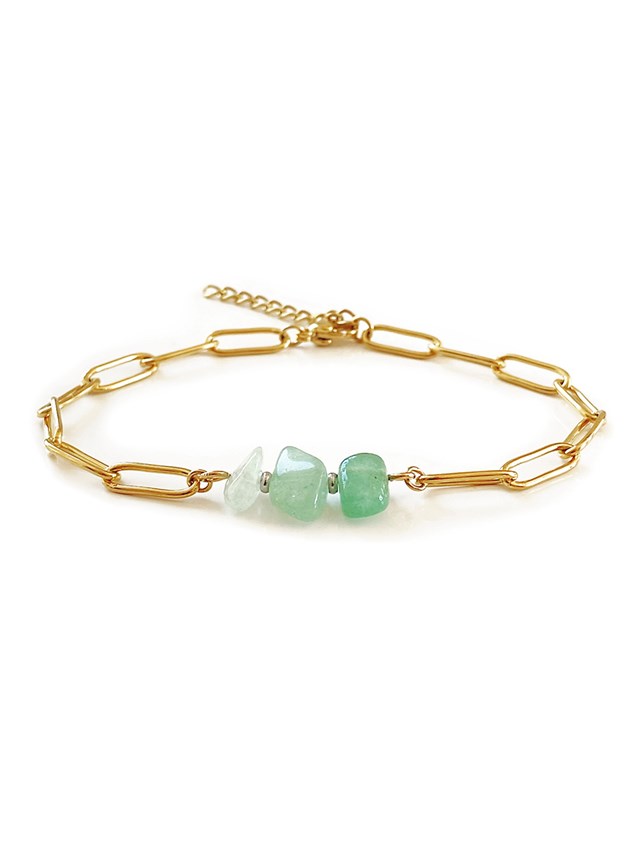 Bracelet BOHO pierres fines Aventurine 4