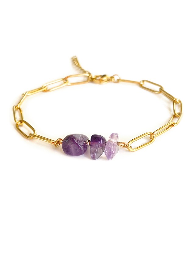 Bracelet BOHO pierres naturelles Améthyste 2