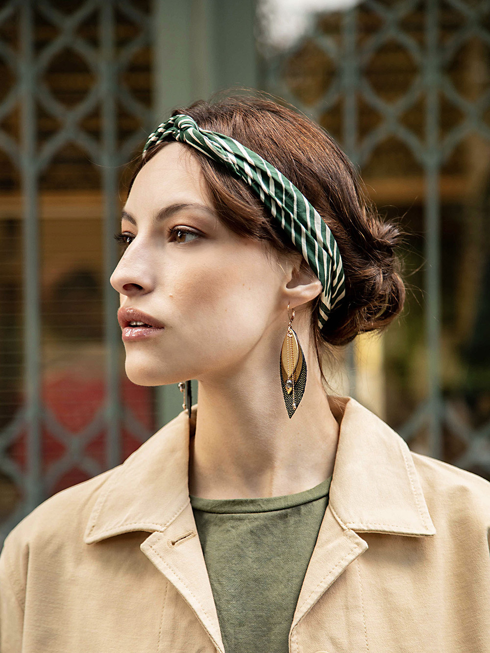 Boucles d'oreilles en cuir POP Olive 6