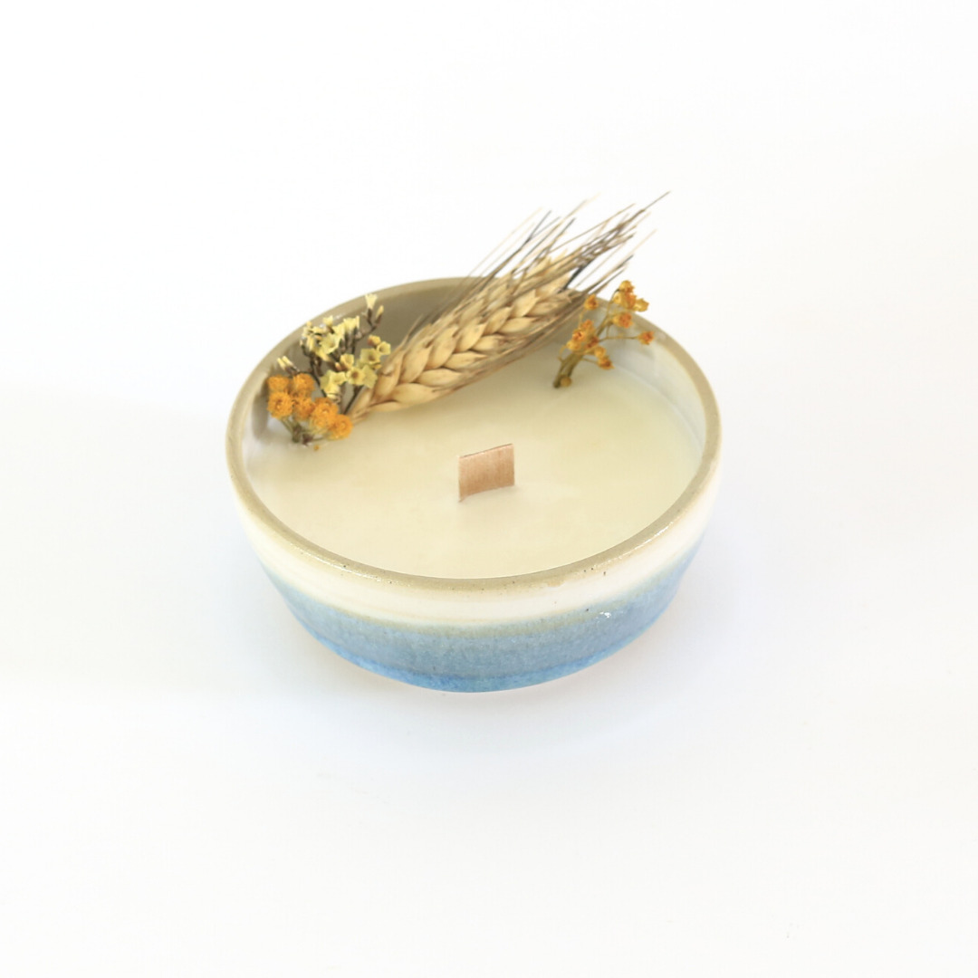 Bougie fleurs séchées Thé Bergamote 4