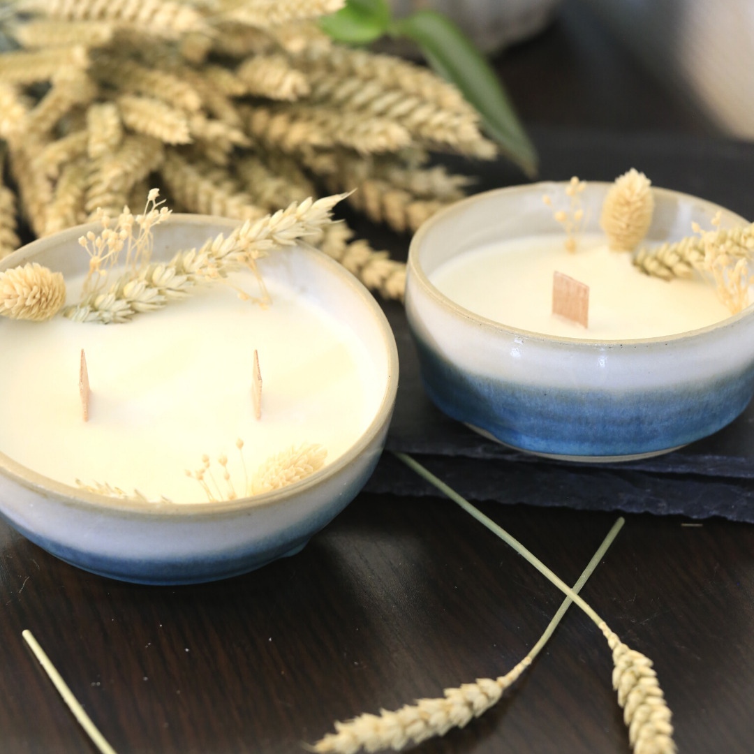 Bougie fleurs séchées Iris & Jasmin 3