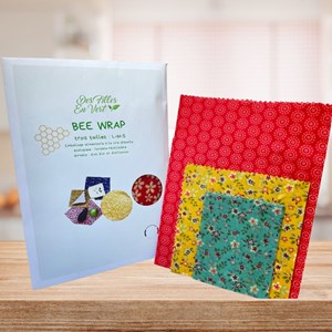 BEE WRAP, emballage alimentaire zéro plastique -  3 tailles L,M et S