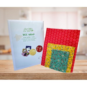 BEE WRAP, emballage alimentaire zéro plastique -  3 tailles L,M et S