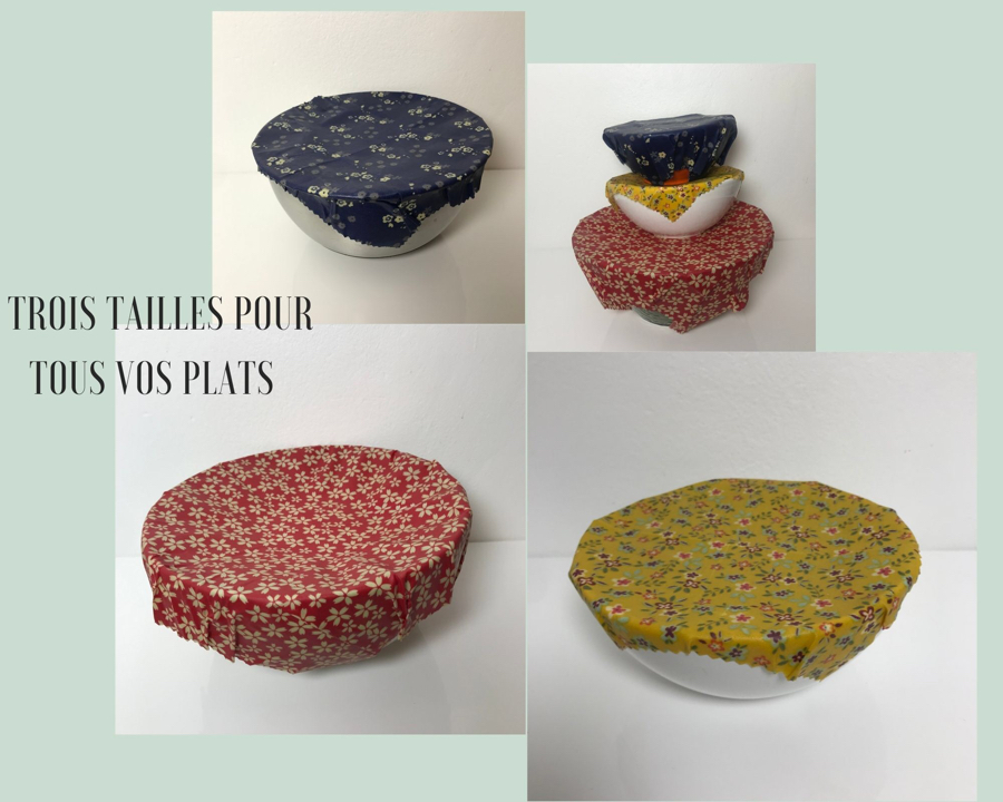 BEE WRAP, emballage alimentaire zéro plastique -  3 tailles L,M et S 5
