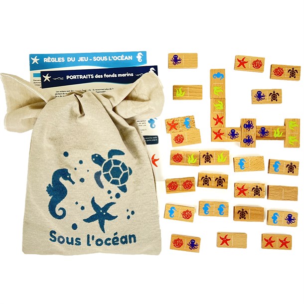 Sous l'océan - Jeux de dominos en bois du Jura 2