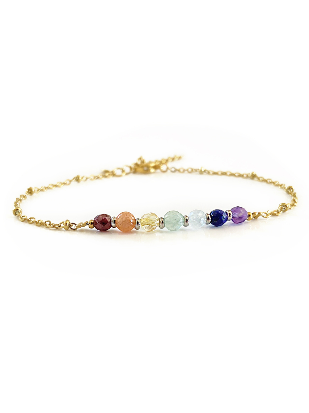 Bracelet POINTS 7 Chakras - Pierres naturelles - 2