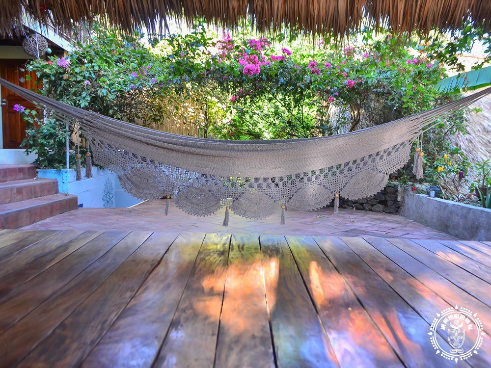 Hamac traditionnel gris en coton torsadé, poids max : 170kg