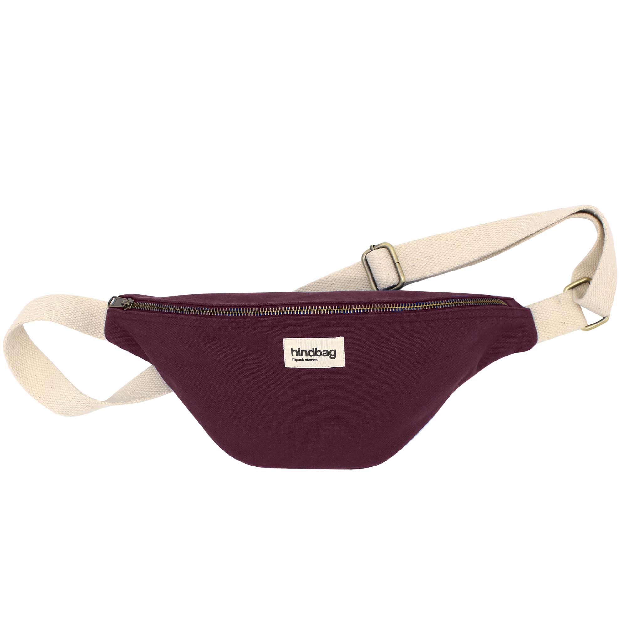 Sac banane OLIVIA, prune, coton bio - - Copie 2
