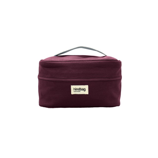 Trousse de toilette Vanity GASPARD,prune, coton bio 2