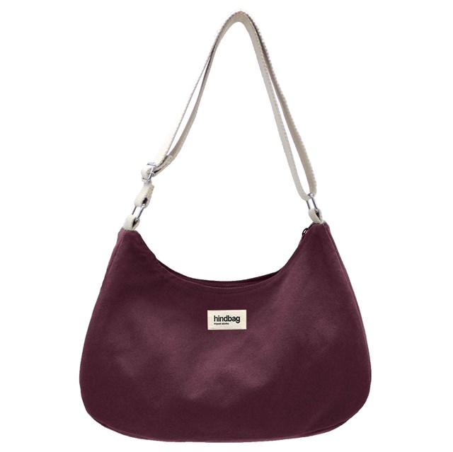 Sac à main ROSA,prune , coton bio 2