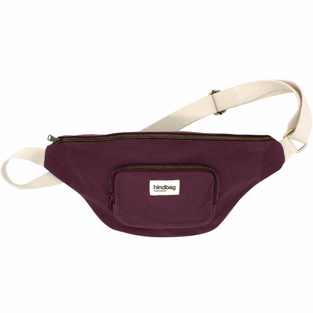 Sac banane XL SOFIA, prune, coton bio 2