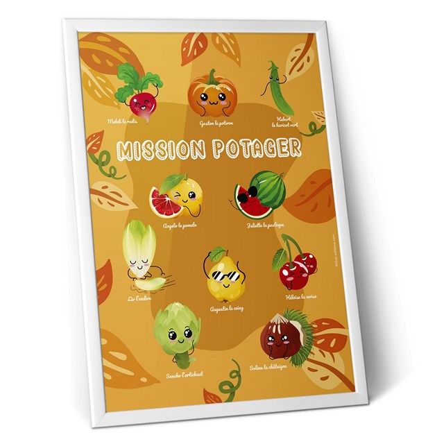 Affiche - Fruits et légumes du potager 2