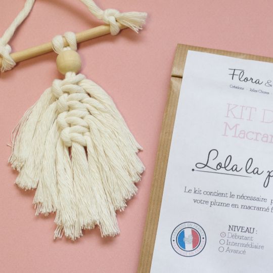 Kit DIY Macramé “Lola la plume” fini