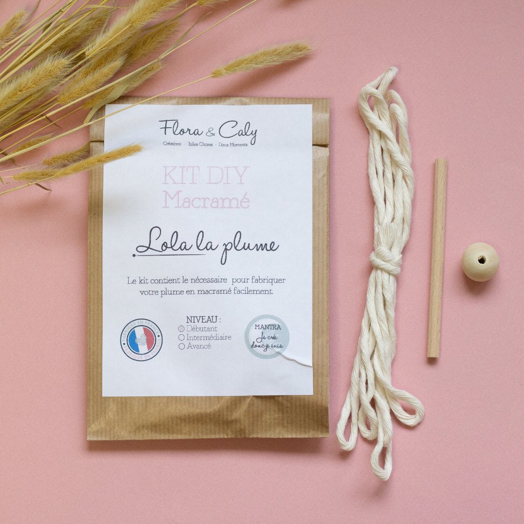 Kit DIY Macramé “Lola la plume” pack