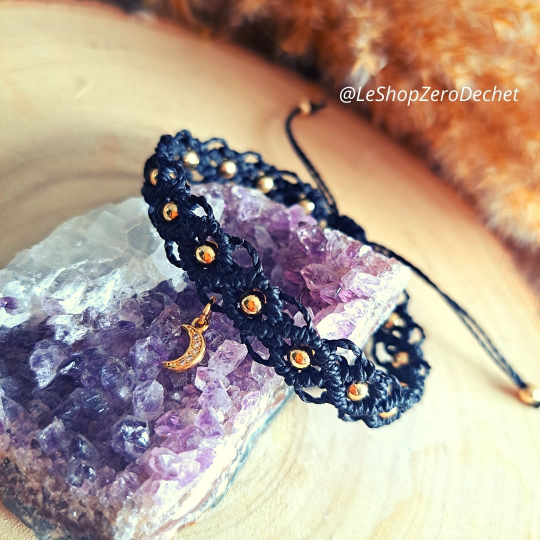 Bracelet en micro-macramé, fait main, en France 2