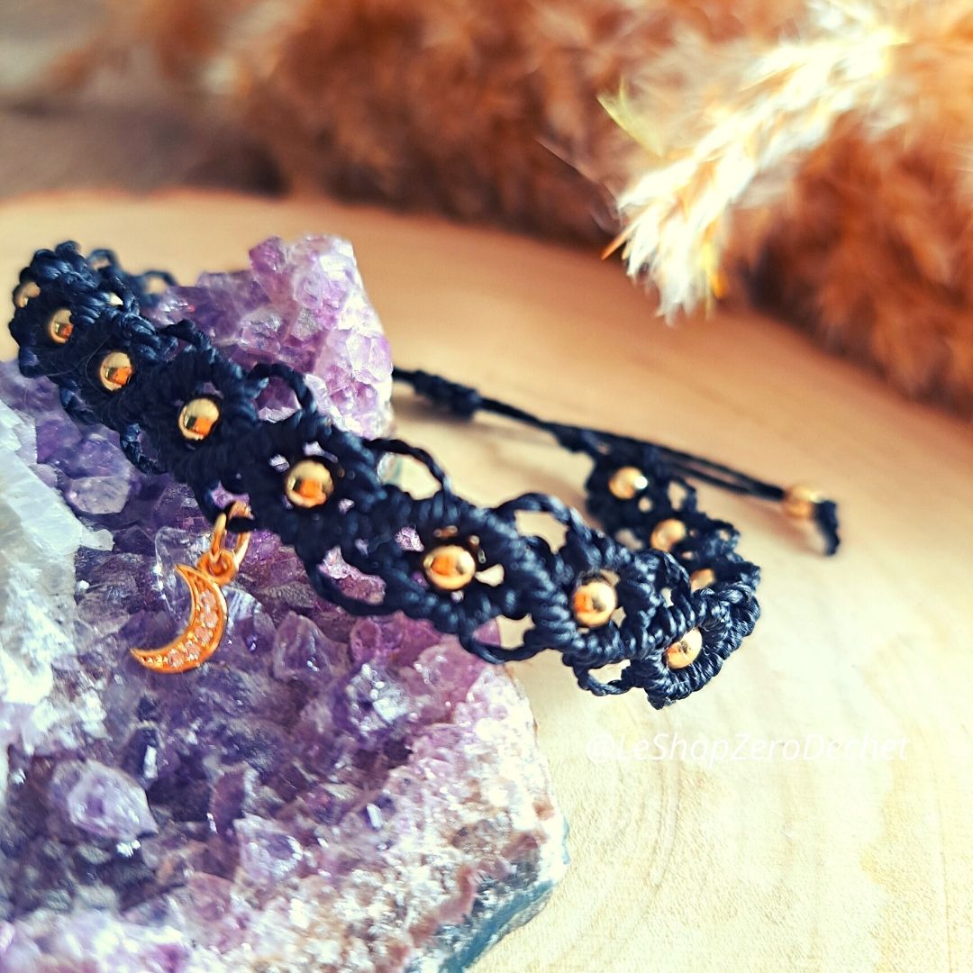 Bracelet en micro-macramé, fait main, en France 4