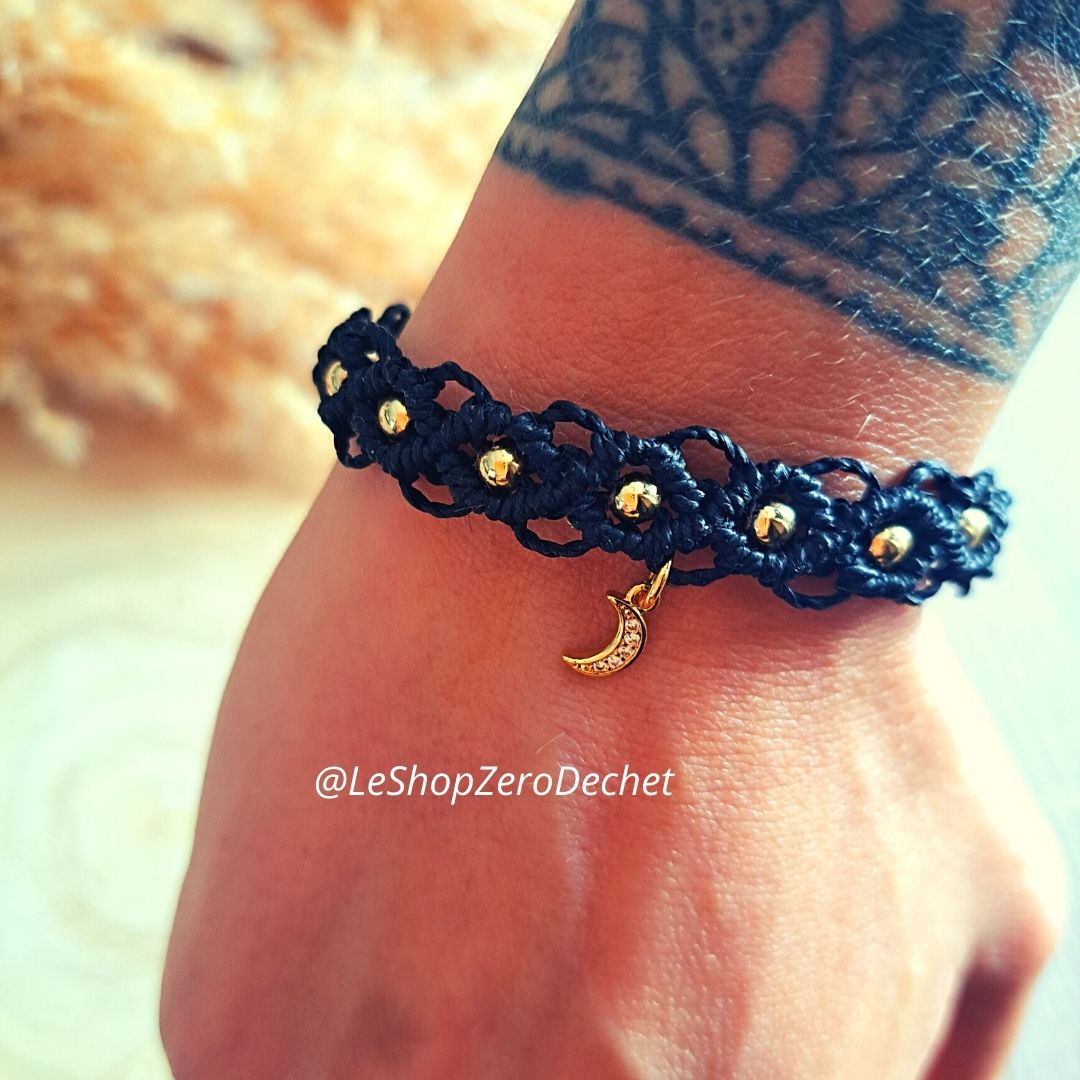 Bracelet en micro-macramé, fait main, en France 3