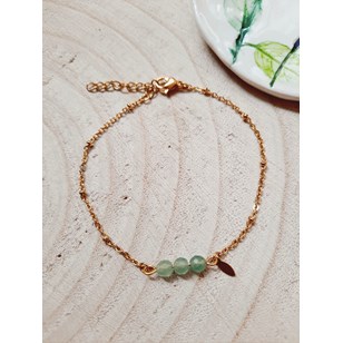 Bracelet POINTS Aventurine - Pierres naturelles -