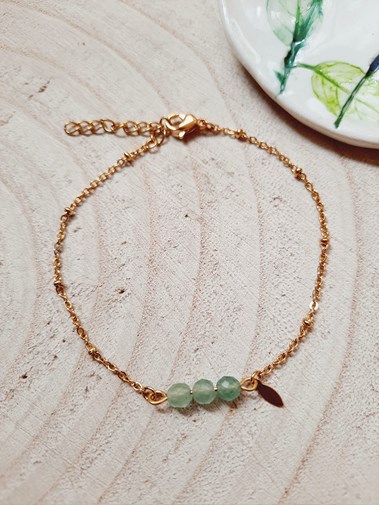 Bracelet POINTS Aventurine - Pierres naturelles -