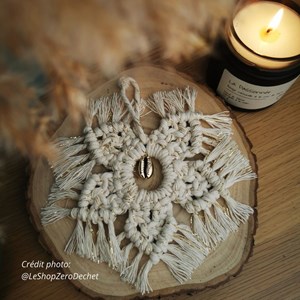 Ornement Etoile macramé fabriqué à la Main, en France