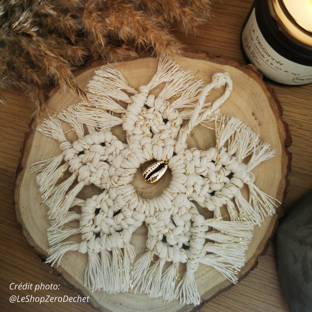 Ornement Etoile macramé fabriqué à la Main, en France 3