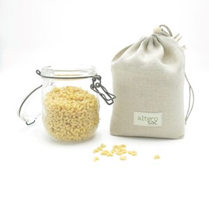 Tissu Coton bio fin pour sac à vrac & sachet de thé réutilisable - Ecru  x50cm - Perles & Co