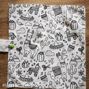 Feuille de coloriage lavable et fait main - motif Lama