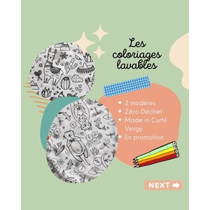 Feuille de coloriage lavable et fait main - motif Loutre