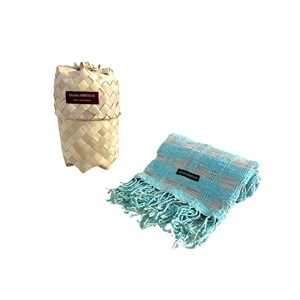 Le Krama Naturel Turquoise