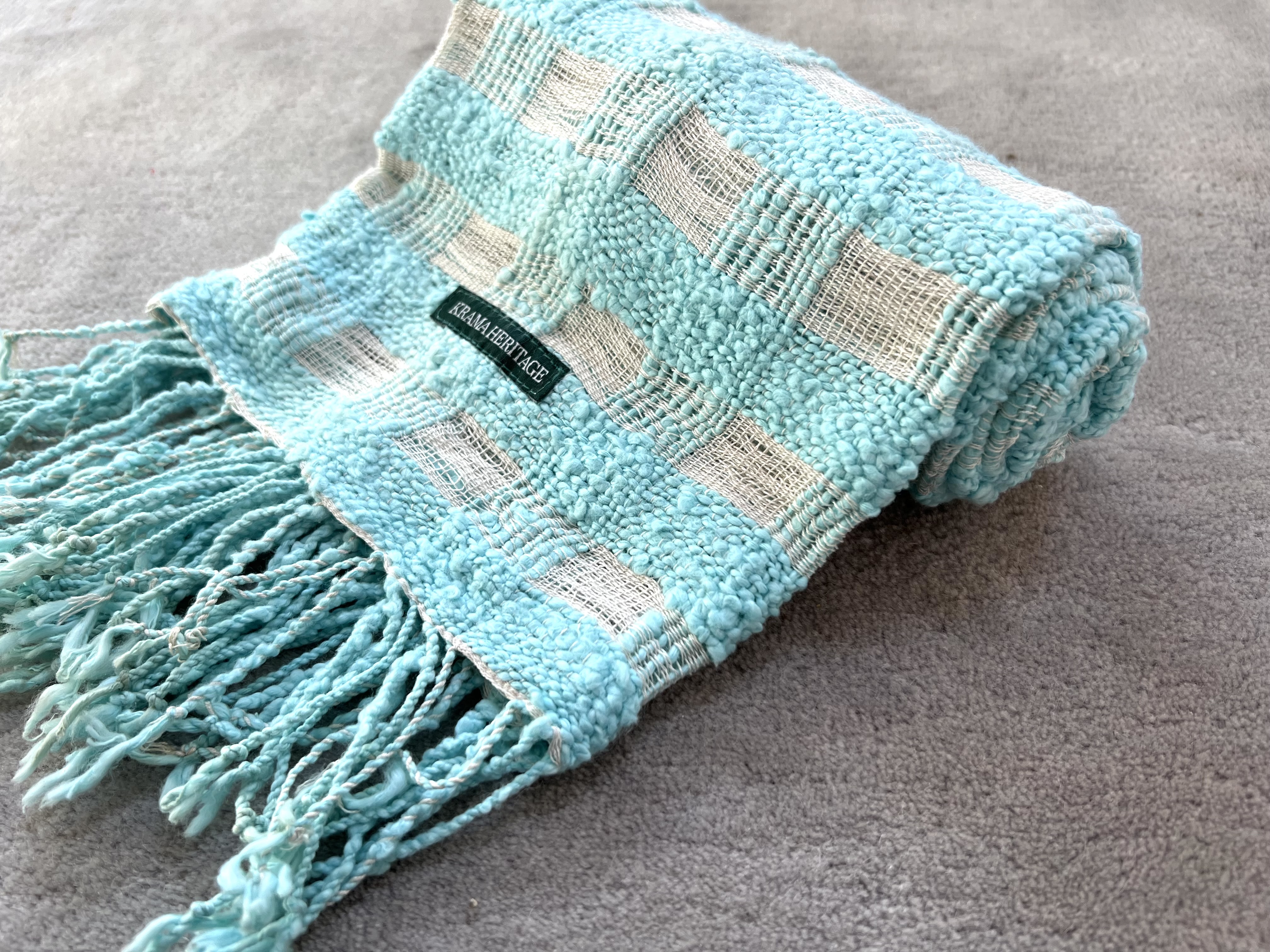 Le Krama Naturel Turquoise 8