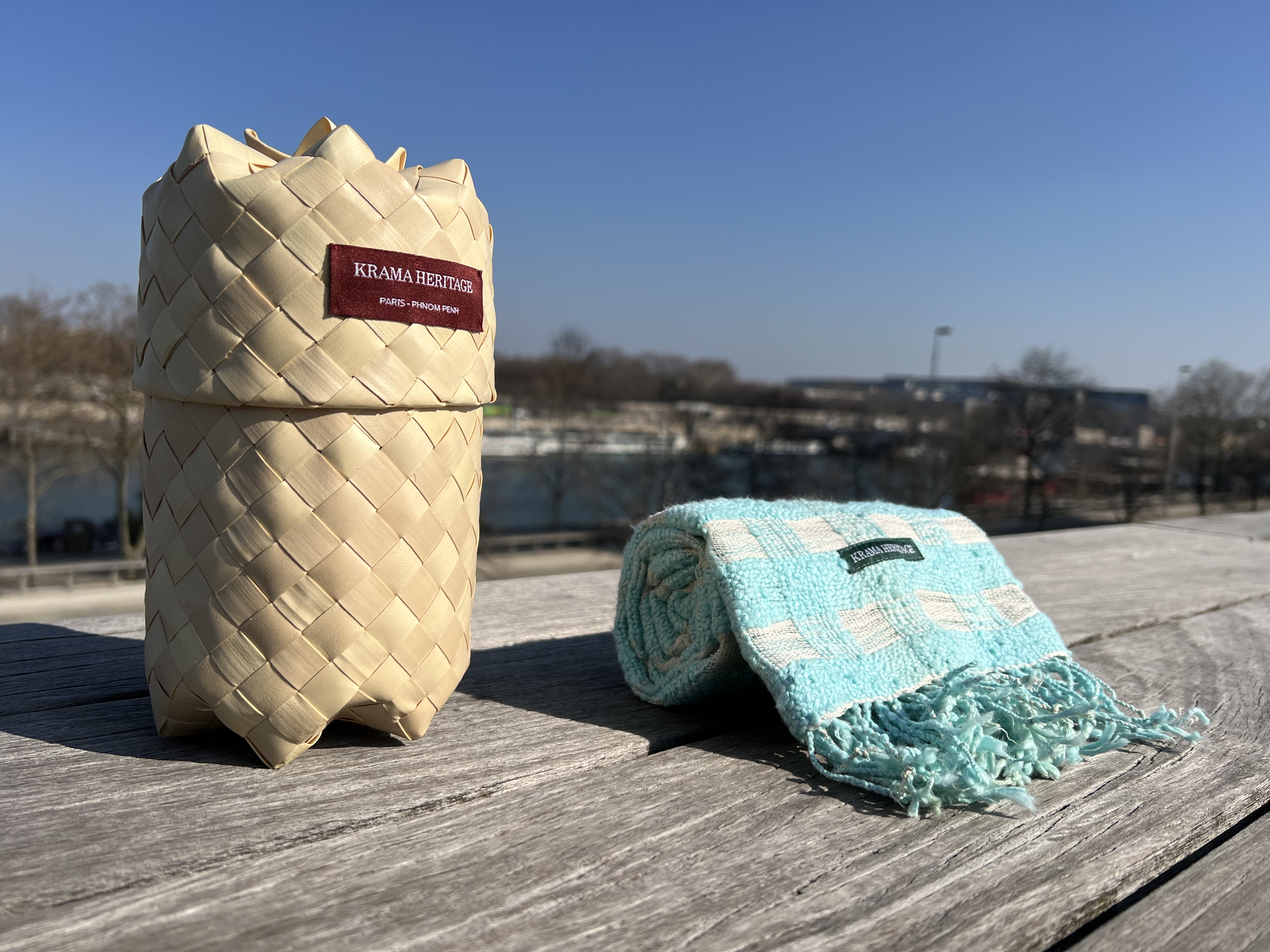 Le Krama Naturel Turquoise 6