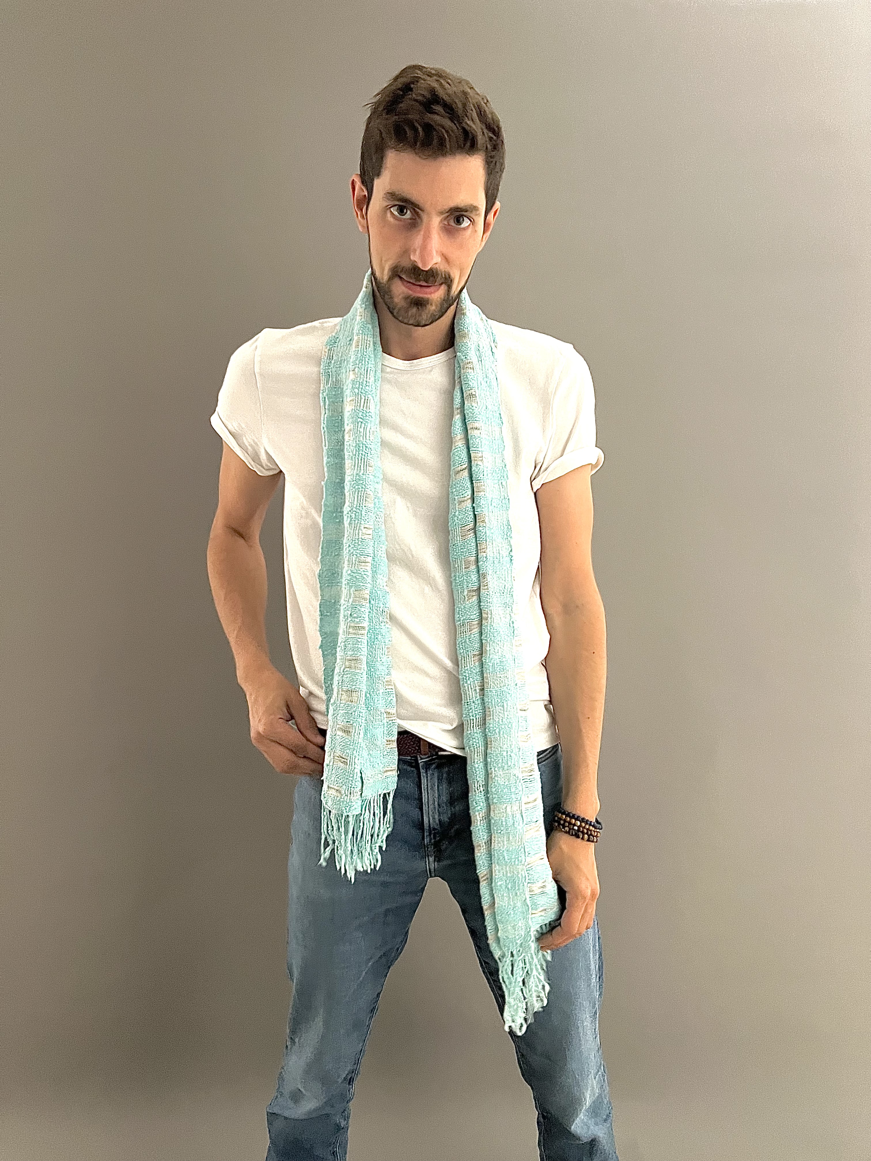 Le Krama Naturel Turquoise 3