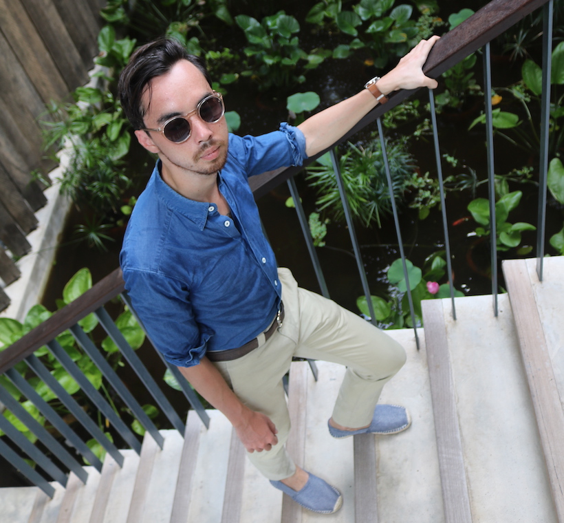 Espadrilles Krama Heritage Diamond Bleu 3