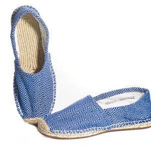 Espadrilles Krama Heritage Diamond Bleu