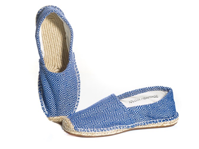 Espadrilles Krama Heritage Diamond Bleu