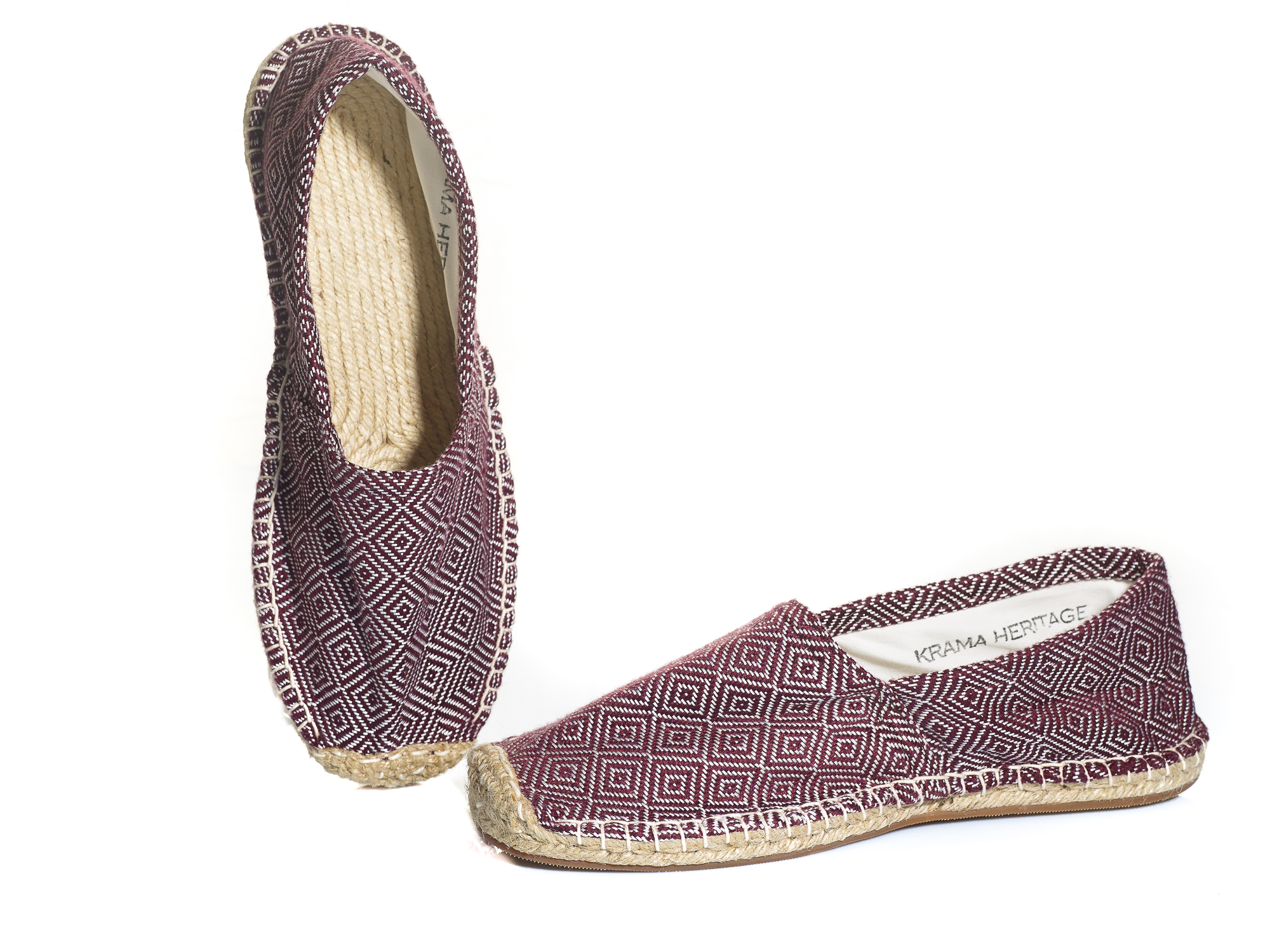 Espadrilles Krama Heritage Diamond Bordeaux 2