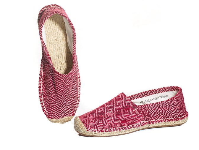 Espadrilles Krama Heritage Diamond Framboise