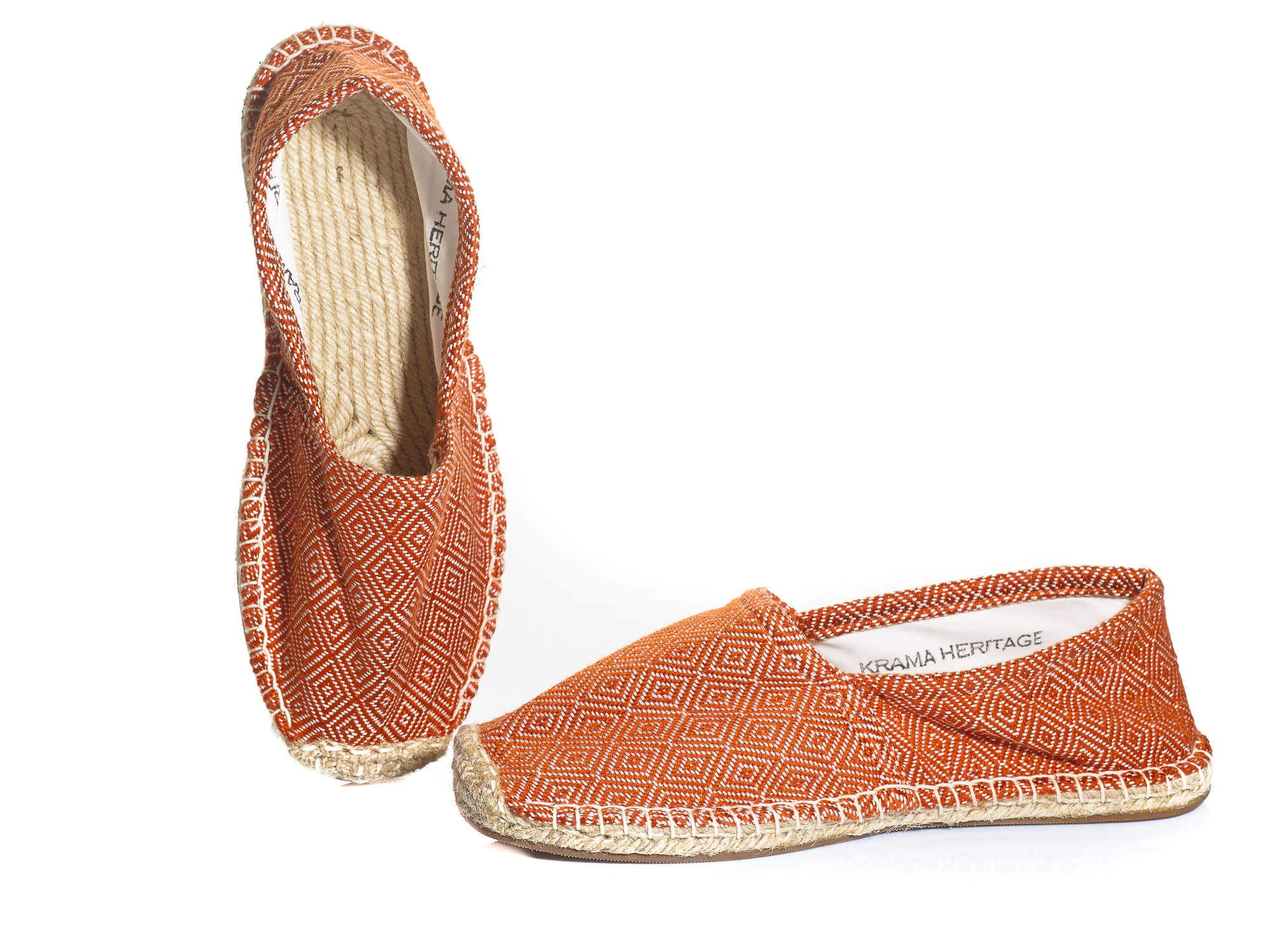 Espadrilles Krama Heritage Diamond Mandarine 2