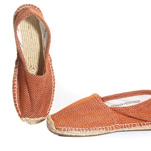 Espadrilles Krama Heritage Diamond Mandarine