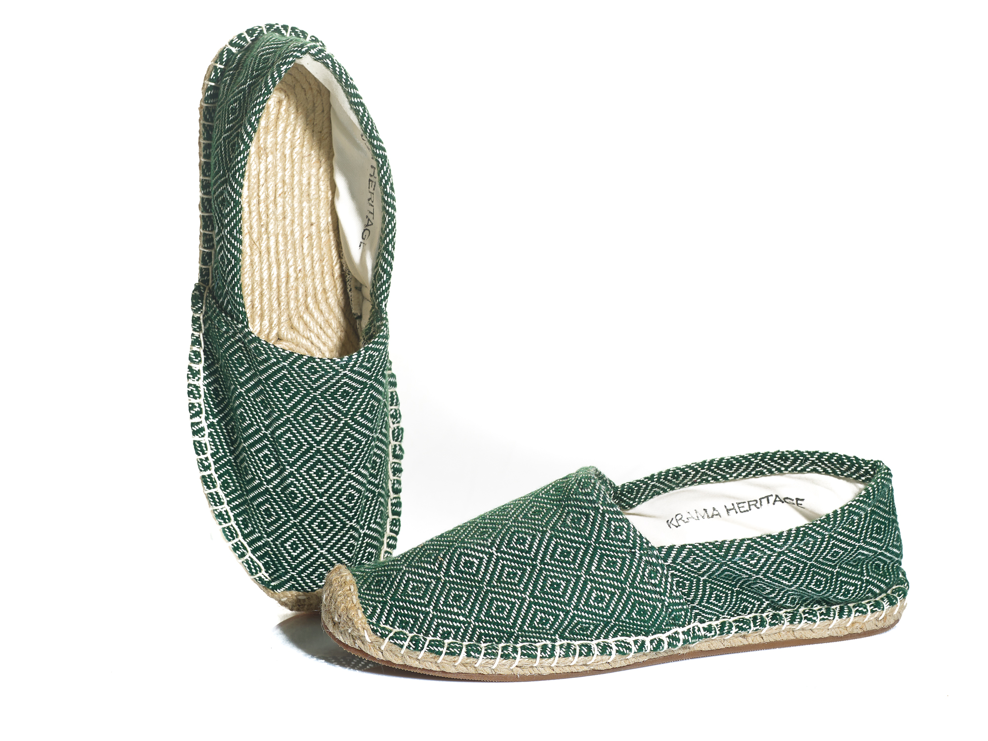 Espadrilles Krama Heritage Diamond Vert 2