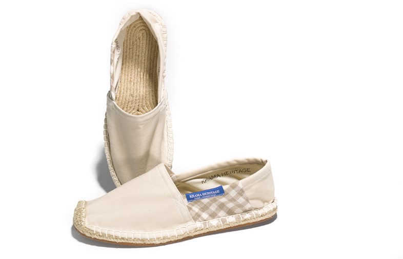 L'espadrille Krama Heritage Blanc Cassé