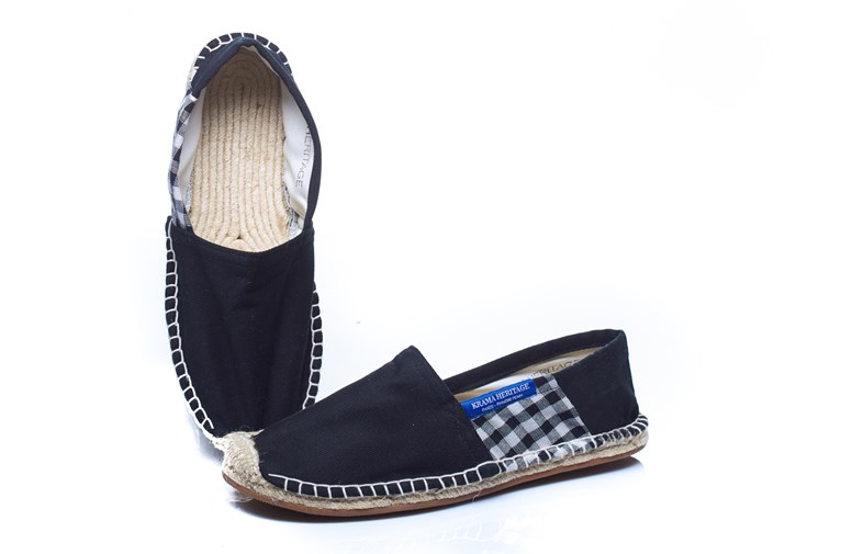 L'espadrille Krama Heritage Noire Réglisse