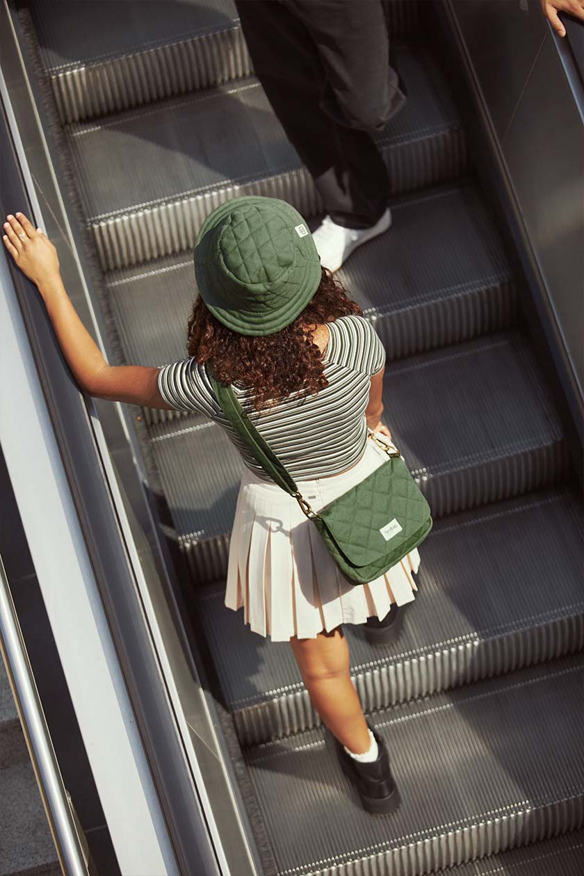 SAC À MAIN MATELASSÉ MARGAULT OLIVE 3