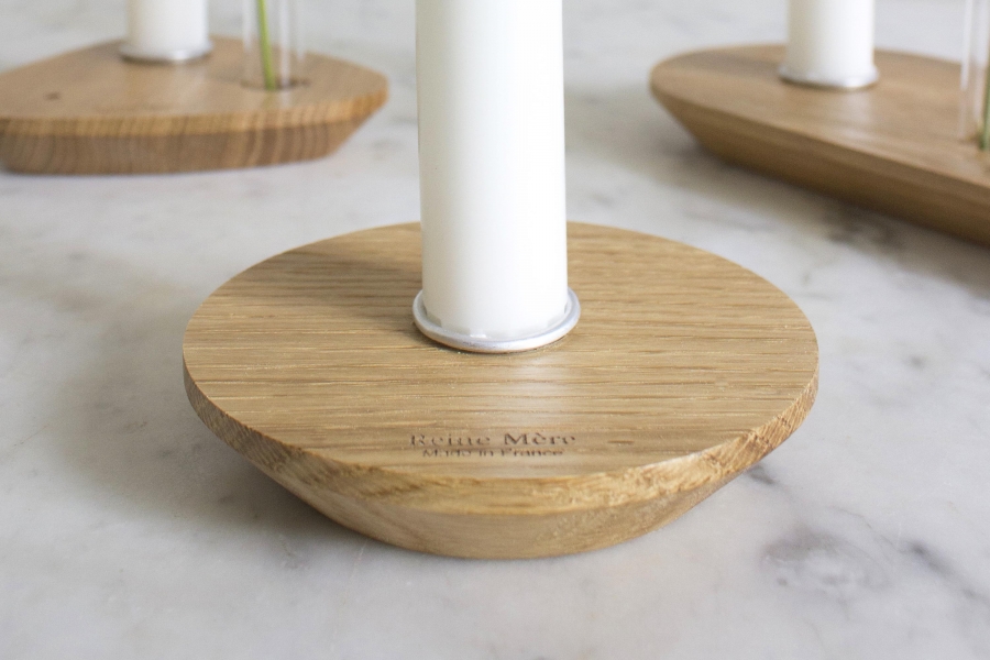 bougeoirs en trois ilots distincts en chêne massif